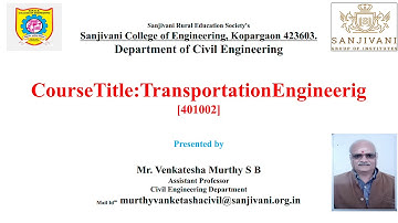 Unit 2. L. No.1.: Geometric Design of Highways :