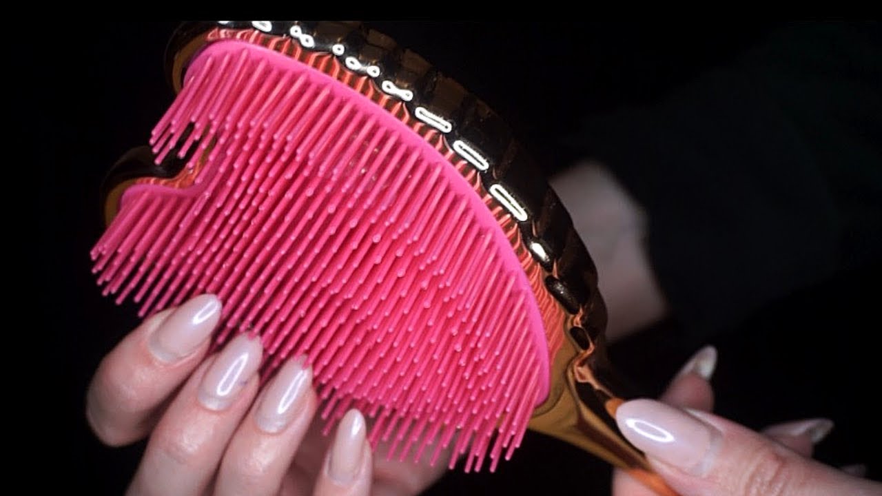 ASMR with Hair Brushes [Aggressive Bristle Scratching]