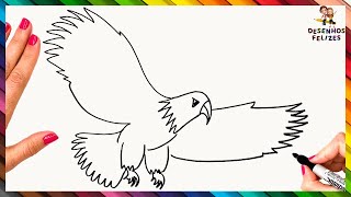 Como Desenhar Uma Águia Passo A Passo 🦅 Desenhar Águia Facilmente