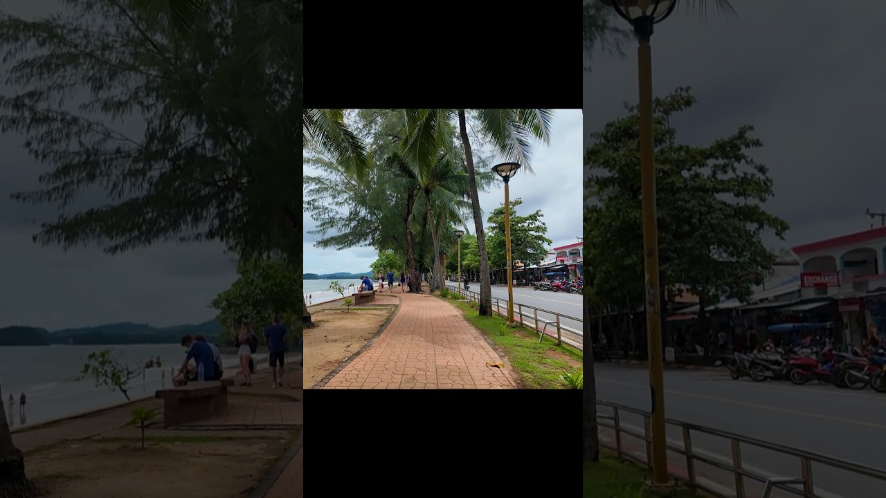 Walking around A beautiful beach road in Aonang krabi Thailand 🇹🇭❤️ 
