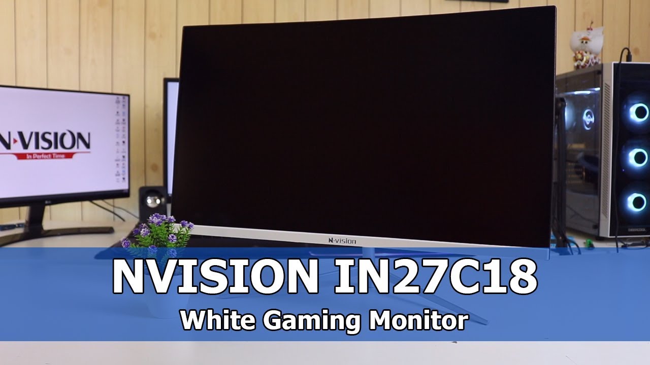White Gaming Monitor NVISION IN27C18 Gaming Monitor Review YouTube