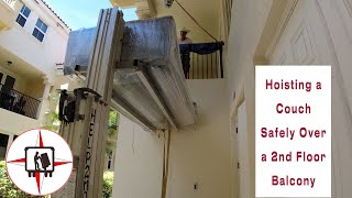 HOISTING A COUCH SAFELY OVER A 2ND FLOOR BALCONY by help2move 6,474 views 1 year ago 1 minute, 1 second