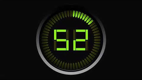 COUNTDOWN TIMER CLOCK 60 sec ( v 136 ) movie timer with sound effects and voice HD