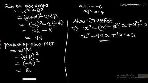 Forming new equations with related roots