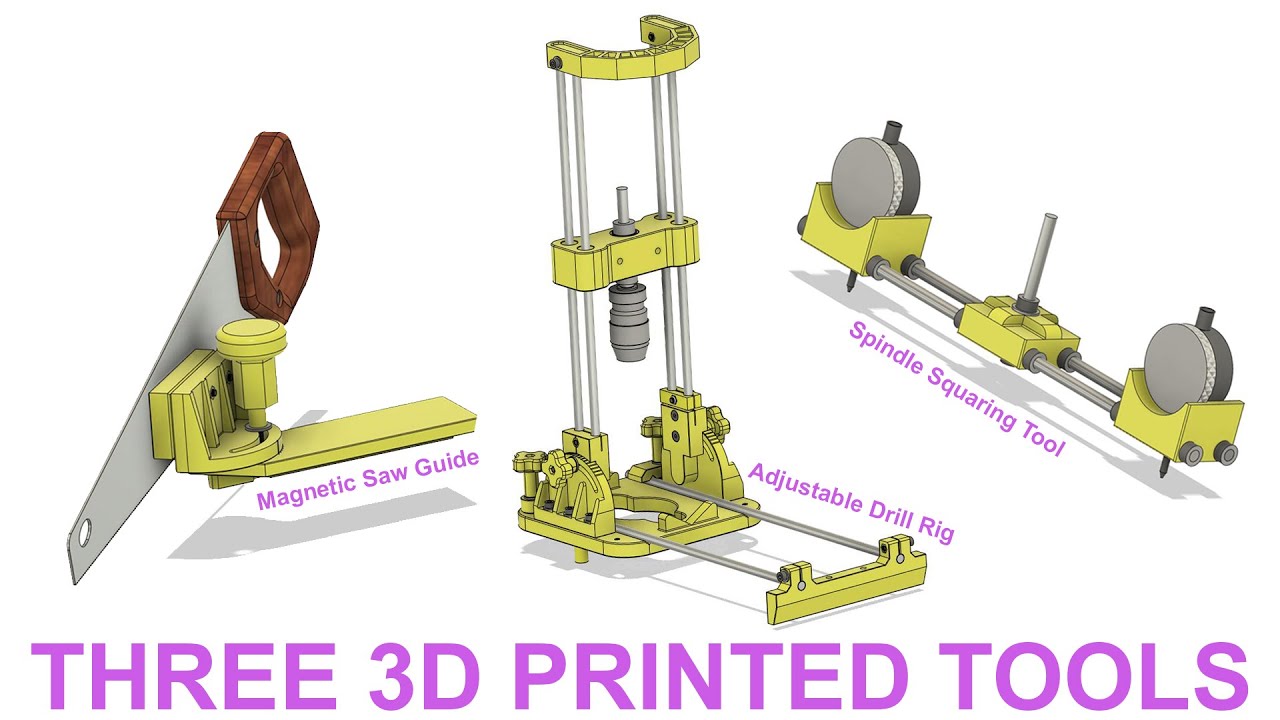 Three 3D Printed Tools / Sawing, Squaring & Drilling Jigs YouTube