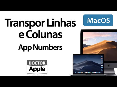 Curso Apple Mac - Transpor Linhas e Colunas - App Numbers