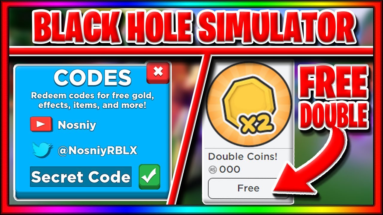 All Black Hole Simulator Codes Free Coin Boost Roblox