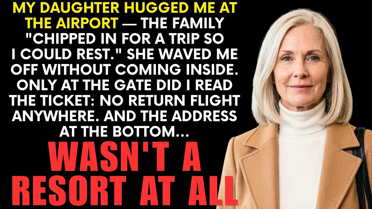 My daughter hugged me goodbye at the airport and told me everyone had chipped in to send me on a relaxing vacation. She waved from the curb and drove off without looking back. At the gate, I read...