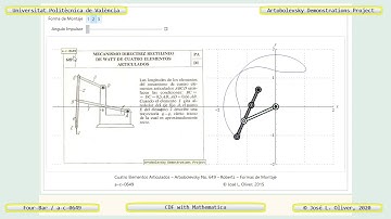 649 - WATT FOUR-BAR APPROXIMATE STRAIGHT-LINE MECHANISM – CDF - Mathematica