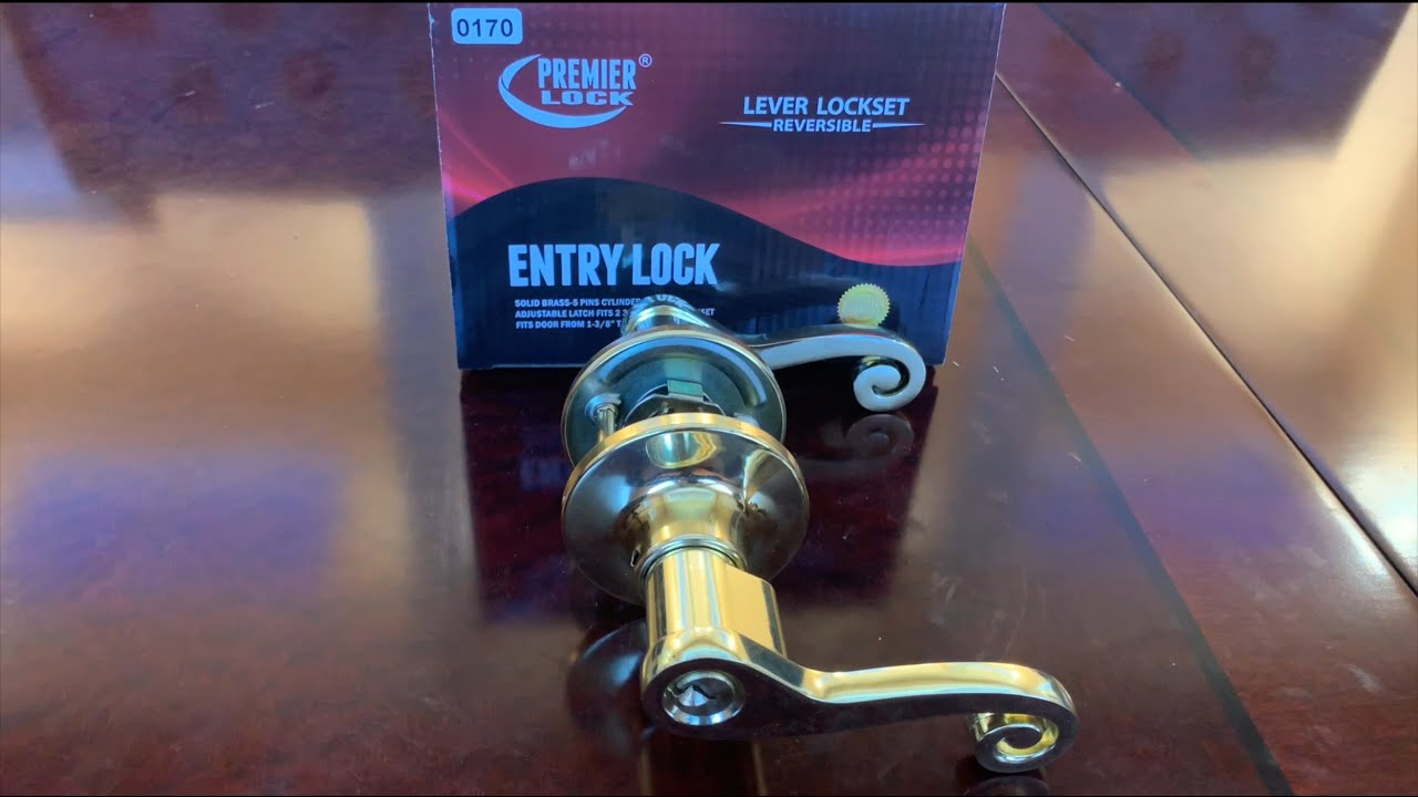 Premier Lock Knobs With Deadbolt Reversible Entry Set