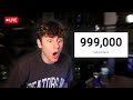 Hitting One Million Subscribers Live...