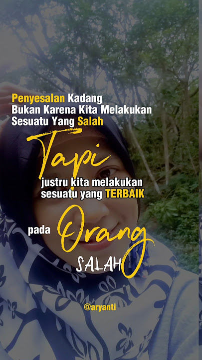 PENYESALAH TERJADI BUKAN KARNA KITA BERBUAT SALAH , TAPI TERJADI KARNA KITA BAIK TERHADAP YG SALAH