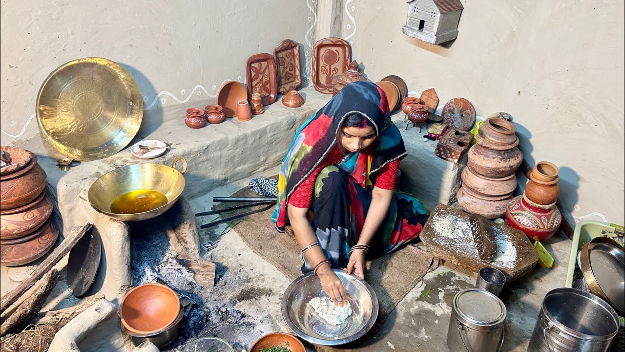 चूल्हे पर दही वड़ा #villagefood #livecooking