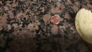 Penny chip and used napkin