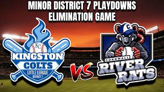 Kingston Colts vs Cornwall River Rats - Minor District 7 Playdowns Elimination Game