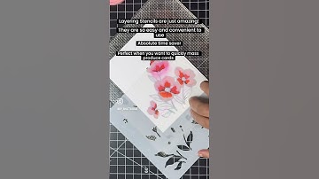 Layering Stencils are the best! Perfect for fast ink blending @Altenew @SimonSaysStamp #shorts