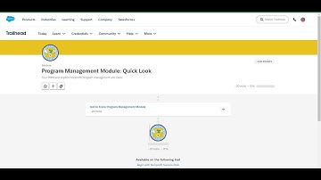 Program Management Module Quick Look Trailhead Answer | #trailheadbadges