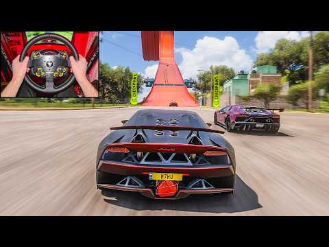 Lamborghini Sesto Elemento - Hot Wheels Race - Forza Horizon 5 | Steering Wheel Gameplay