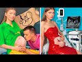 Rich pregnant vs poor pregnant funny situations  diy ideas by mariana zd