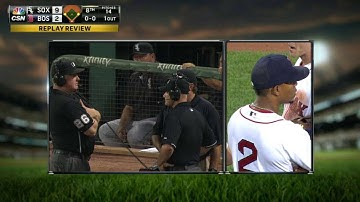 CWS@BOS: Abreu safe at second after call stands