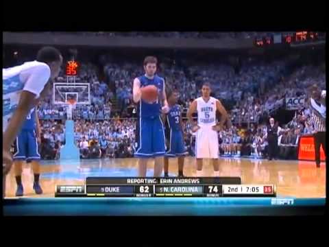 #9 Duke Blue Devils at #5 North Carolina Tar Heels 02-08-2012
