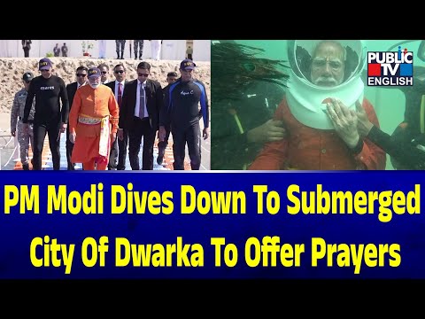 PM Modi Dives Down To Submerged City Of Dwarka To Offer Prayers