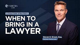 Litigation Strategy When To Bring In A Lawyer