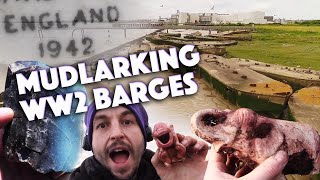 STRANGE FINDS Mudlarking around a WW2 barge and bottle beach