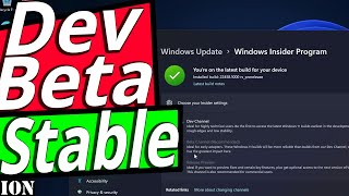 windows 11 update from insider dev or beta to stable release