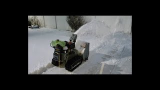 RC robot snowblower testing