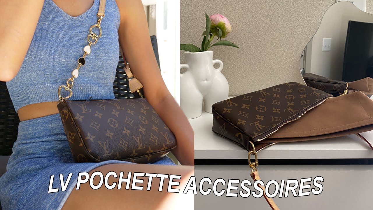 Louis Vuitton Pochette Accessoires How I organized my LV bag/What fits  inside?  bag organizer 