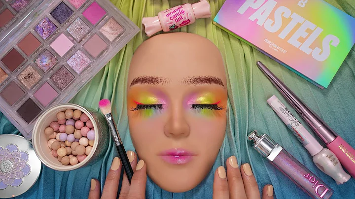 ASMR Viral Makeup on Mannequin ( Whispered )