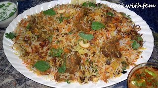 Mutton biryani / hyderabadi pakki akhni ki dum is a tasty combination
of mutton, rice and various spices mixed together to give an aromatic
,d...