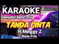 TANDA CINTA - H.Meggy Z | Karaoke dut band mix nada pria | Lirik