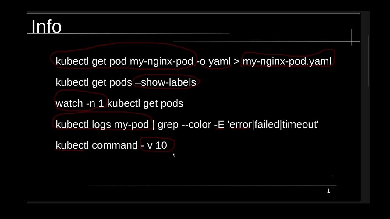 Useful Kubernetes admin commands