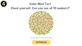 Color Blind Test. Check Yourself. Can You See All 10 Numbers?.mp4