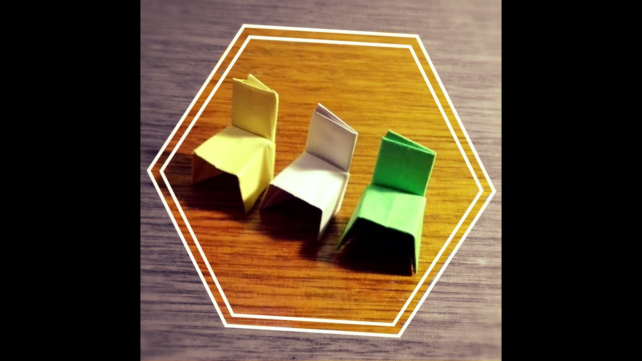 Como hacer una silla de Origami YouTube