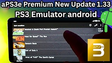 aPS3e Premium - New Update 1.33 - PS3 Emulator android Gameplay / test
