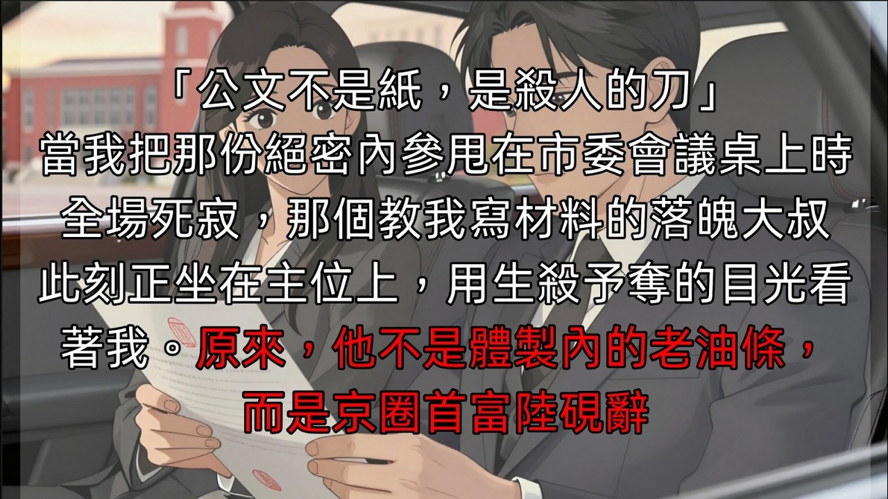「完結」 以為是保溫杯裏泡枸杞的落魄大叔，結果竟是殺伐果斷的京圈首富？ 實習生寫絕密內參，我一句話幹翻了整個市委  #大女主搞事業 #體製內權謀博弈 #勢均力敵的智性戀