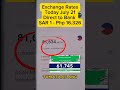 Exchange Rates today July 21.SAR to Php. Direct to Bank Transfer rate. #barq