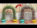 Beautiful flower gate garden ideas from plastic bottles