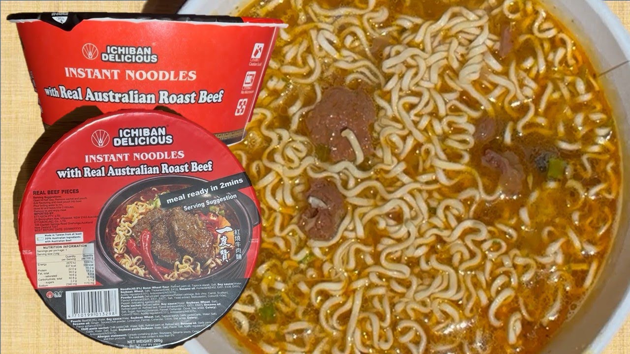 Ichiban Delicious Instant Noodles With Real Australian Roast Beef YouTube Ichiban Delicious Instant Noodles With Real Australian Roast Beef YouTube