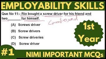 Employability skills 1st year | Important question | Online ITI Mantra | ES Class 1 | NIMI 2023 MCQs