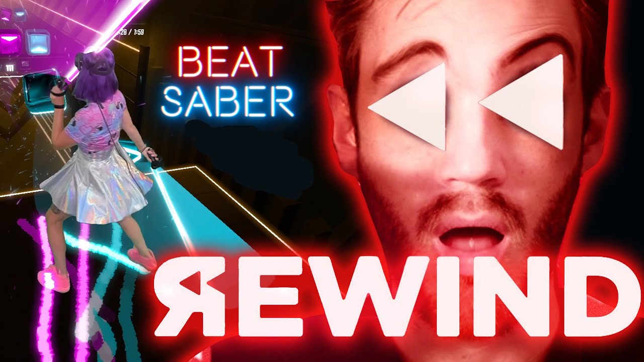 PewDiePie's 2019 Rewind  in BEAT SABER [Mixed Reality]