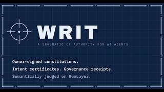 WRIT is a GenLayer project for agent permissions