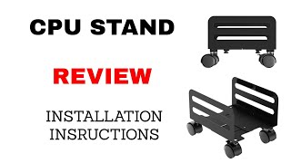 Metal Computer Tower CPU Stand/Cart REVIEW STEP BY STEP INSTALLATION INSTRUCTIONS