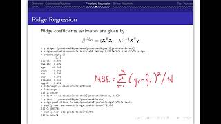 Supervised Learning Part 2: Penalized Linear Regression Models