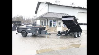 Lamar DS60 Hydraulic Dump Trailer Comparision 5x10 7000# GVW SINGLE AXLE VS. TANDEM AXLE