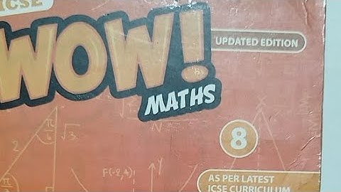 Exercise- 9.1 Q-2 to 8 class 8th WOW Maths Updated Version