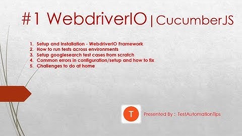 UI Automation | WebdriverIO | CucumberJS